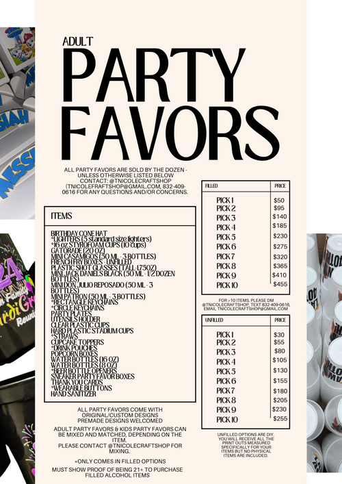Adult Party Favors